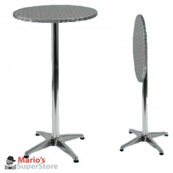 tavolo tavoli tavolino bar alu round up reclinabile 60xh110