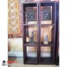 libreria a parete in rattan colore wenge 180x45 pro f35cm