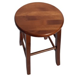 sedia sgabello tondo legno massello casa e ristorante noce altezza 47
