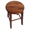 sedia sgabello tondo legno massello casa e ristorante noce altezza 47