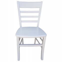 Sedia Mary legno massello bianca