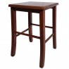 Sgabello quadro legno massello color noce h47