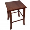 Sgabello quadro legno massello color noce h47