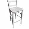 Sgabello snack bianco massello h67