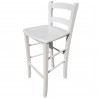 Sgabello snack bianco massello h67