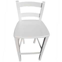 Sgabello snack bianco massello h67