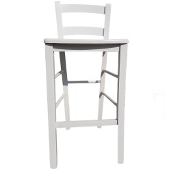 Sgabello snack bianco massello h67