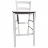 Sgabello snack bianco massello h67