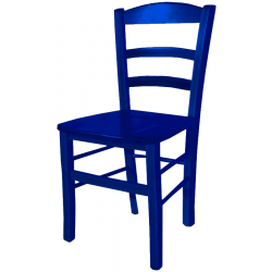 Sedia Paesana massello anilina azzurra