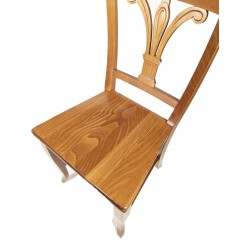 Sedia Giglio in legno massello color noce
