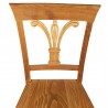 Sedia Giglio in legno massello color noce