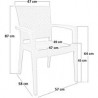 4 sedie Poltrona con braccioli effetto rattan