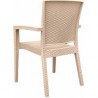 4 sedie Poltrona con braccioli effetto rattan