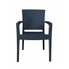 4 sedie Poltrona con braccioli effetto rattan