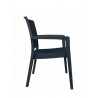 4 sedie Poltrona con braccioli effetto rattan