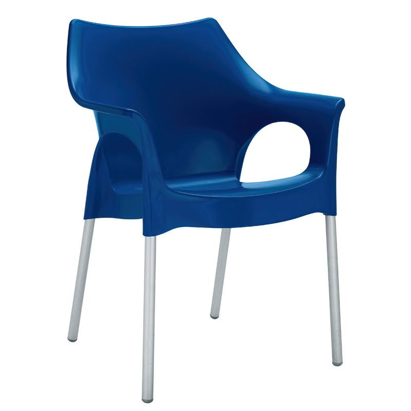 Sedia Ola in Resina Azzurra