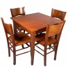 Set Tavolo Laminato 80×80 noce + 4 Sedie Verox noce