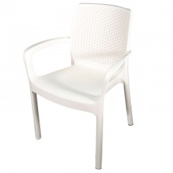 Sedia Regina Bianca con Braccioli – Set 4 Sedie – Arredo Esterno