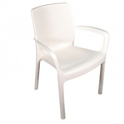 Sedia Regina Bianca con Braccioli – Set 4 Sedie – Arredo Esterno