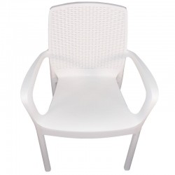 Sedia Regina Bianca con Braccioli – Set 4 Sedie – Arredo Esterno