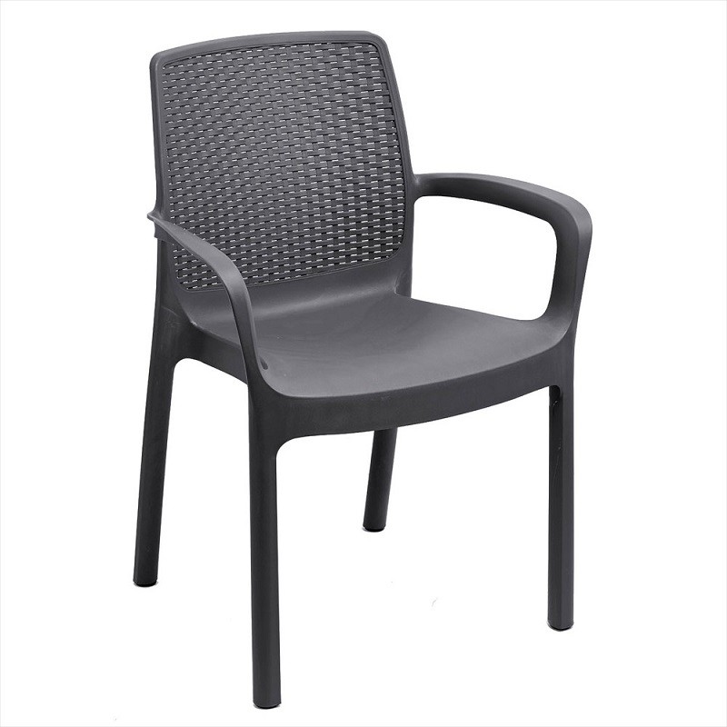Sedia Regina con Braccioli effetto Rattan – Set 4 Sedie – Arredo Esterno