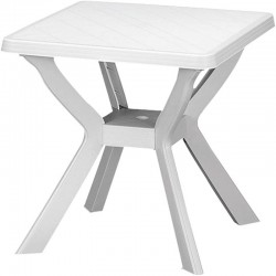 Tavolo Bianco da Esterno in plastica 70×70 cm Reno – Arredo Esterno