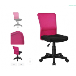 Sedia girevole fucsia da ufficio camera con ruote