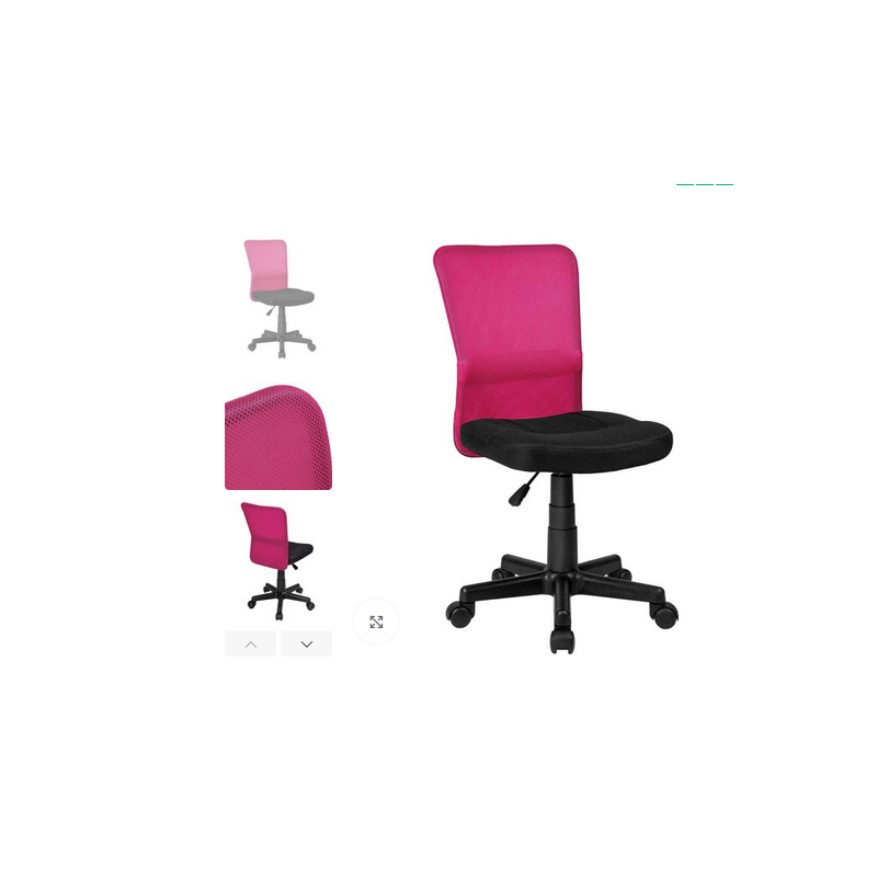 Sedia girevole fucsia da ufficio camera con ruote