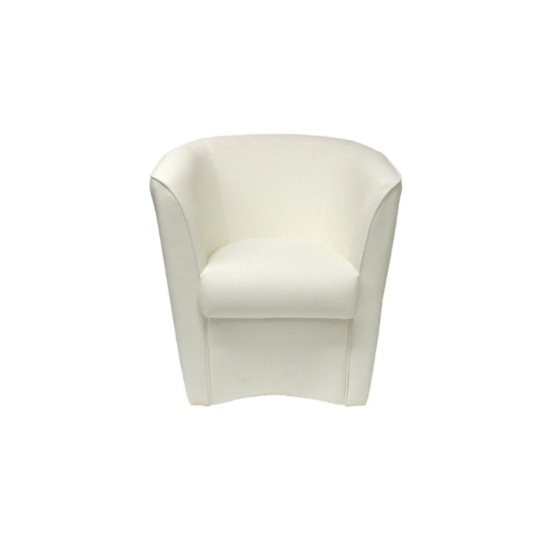 Poltrona ecopelle bianco da  camera letto o da sala d' attesa