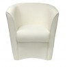 Poltrona ecopelle bianco da  camera letto o da sala d' attesa