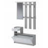 mobile per ingresso bianco e cemento cm 100x25h180