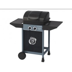 barbecue a gas con ruote e pietra lavica inclusa