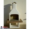 Barbecue beton ardente carbone e legna