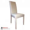 Sedia legno imbottita ecopelle moderna tortora bianco beige casa soggiorno