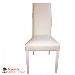 Sedia legno imbottita ecopelle moderna tortora bianco beige casa soggiorno