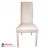 Sedia legno imbottita ecopelle moderna tortora bianco beige casa soggiorno
