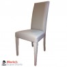 Sedia legno imbottita ecopelle moderna tortora bianco beige casa soggiorno